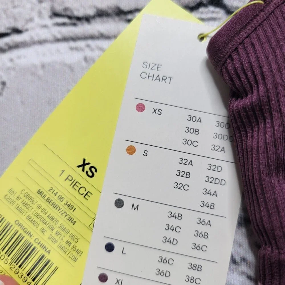 All In Motion Mulberry Purple Low Support Sports Bra NWT Size XS - Picture 5 of 9